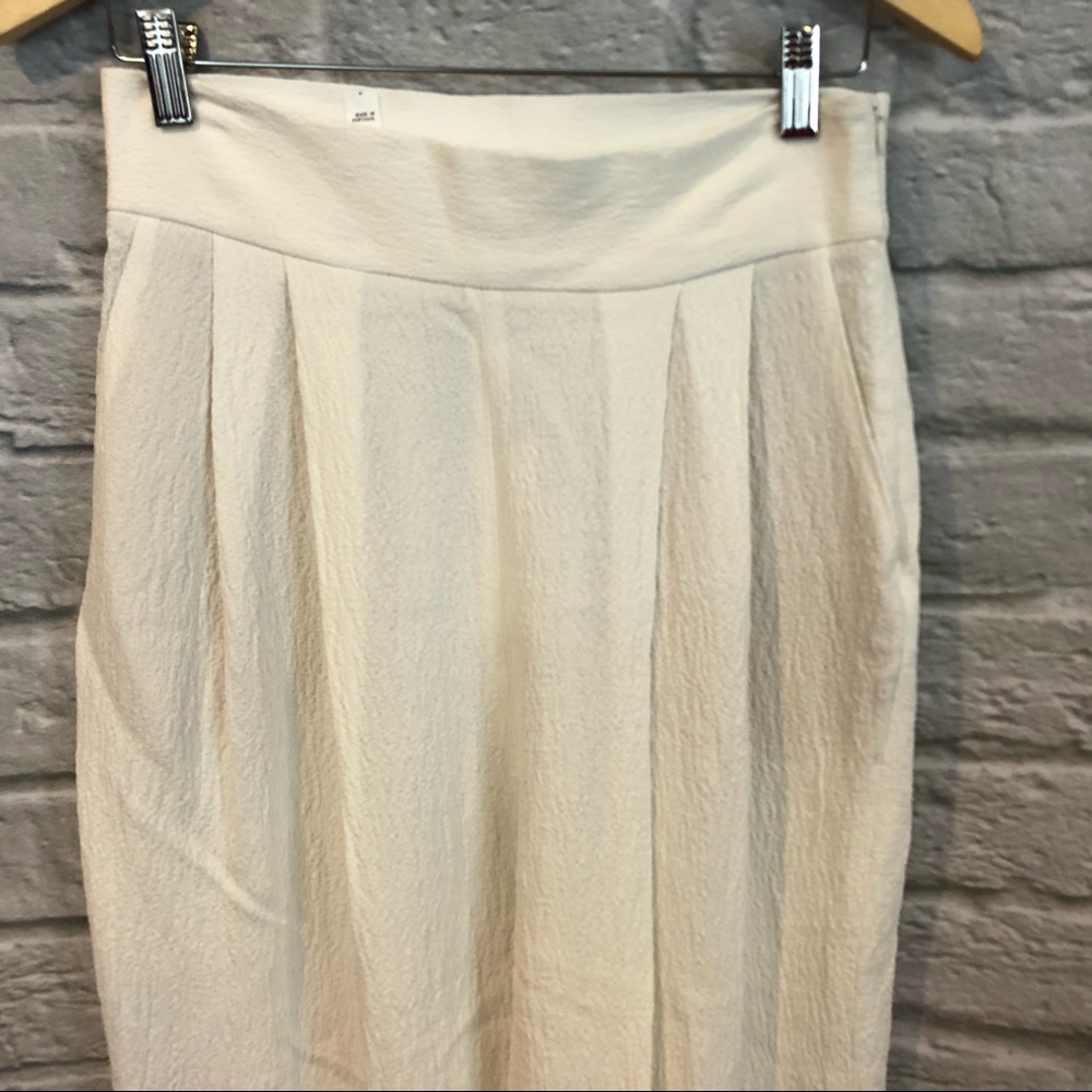 NWT Sita Murt White Embossed High Waisted Trousers - Picture 4 of 8